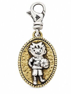 Silpada All Star Boy Sterling Silver Brass Charm